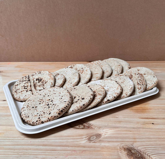 Fresh baked sourdough pitas – Middle Eastern catering Dublin